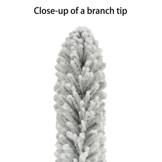 4ft. Pre-Lit Flocked Carson Pine Artificial Christmas Tree, Clear Lights {7}