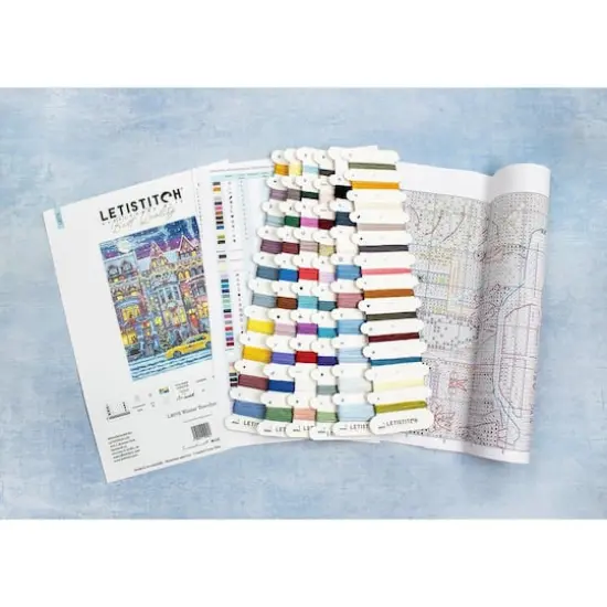 LetiStitch Winter Townhouse Counted Cross Stitch Kit {3}