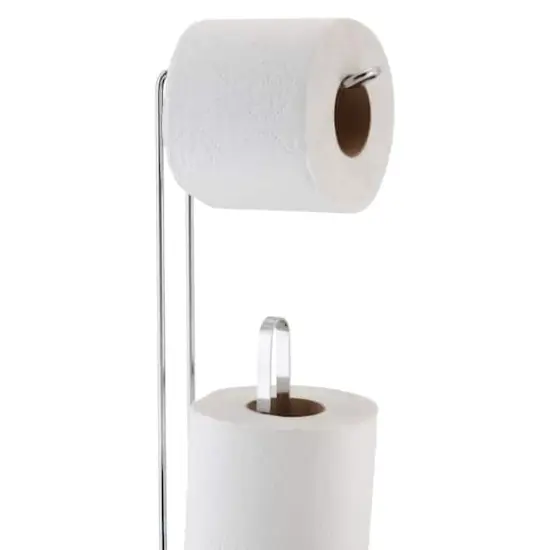Bath Bliss Chrome Toilet Paper Reserve & Dispenser {6}