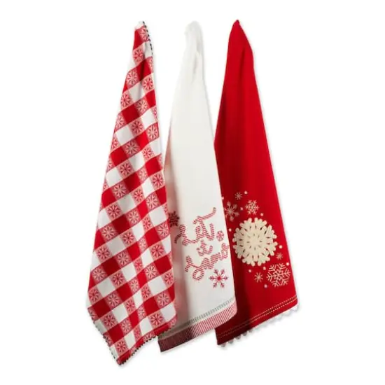 DII&reg; Santa Chef Clause Kitchen, Let It Snow Dishtowel Set {1}