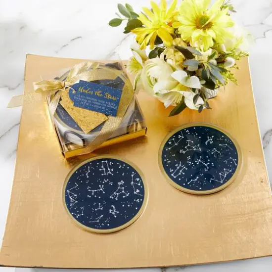Kate Aspen&reg; Under the Stars Glass Coasters & Holder Set {8}