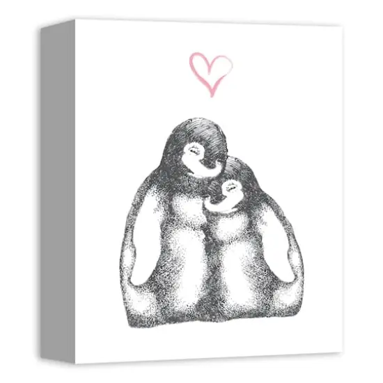 Penguin Love Canvas Wall Art {3}