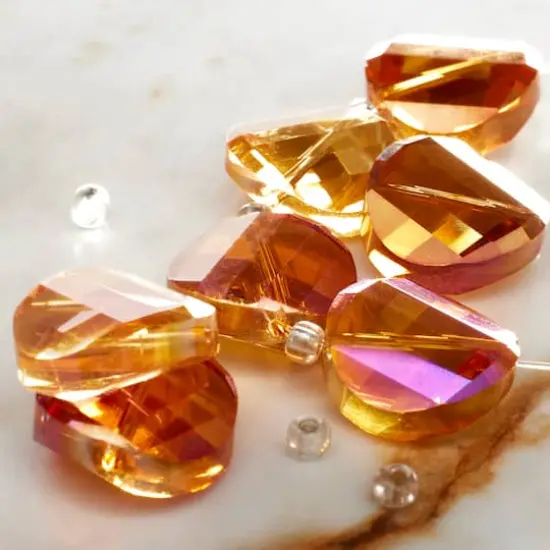Amber Glass Faceted Round Beads, 18mm by Bead Landing&trade; {3}