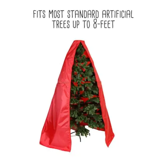 Honey Can Do 8ft. Red Upright Christmas Tree Storage Bag {7}