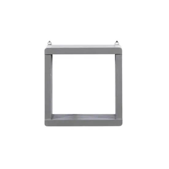 Gray Wood Contemporary Wall Shelf, 12" x 12" x 7" {3}