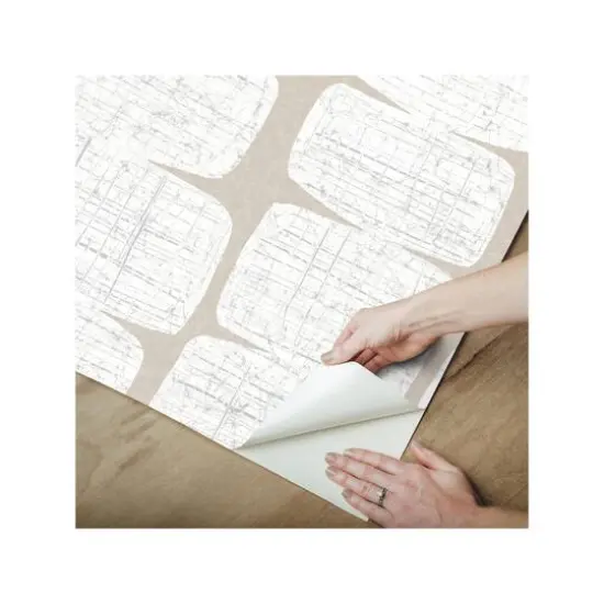 RoomMates White Mid-Century Beads Peel & Stick Wallpaper {8}