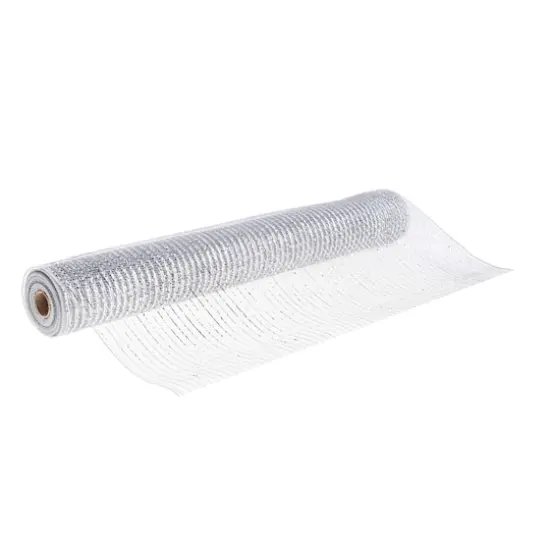 21" x 30ft. Mesh Ribbon by Celebrate It&reg; Occasions&trade; Silver {1}