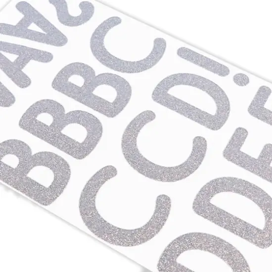 2.25" Silver Glitter Alphabet Stickers by Recollections&trade;  {1}