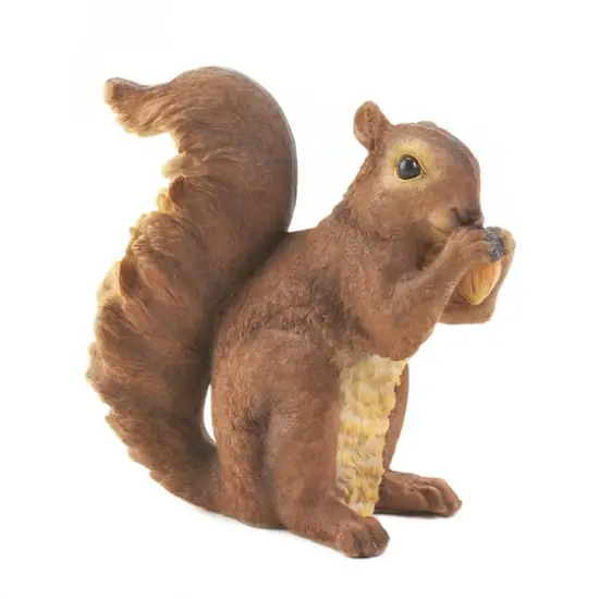 6.75" Nibbling Squirrel Garden Statue {1}