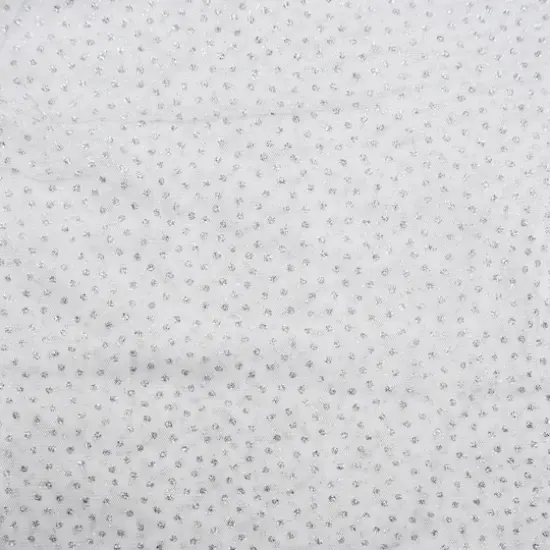 Feldman White with Silver Dots Mesh {3}