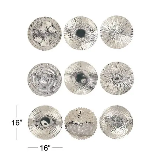 Silver Stainless Steel Glam Wall D&eacute;cor Accent Set {8}