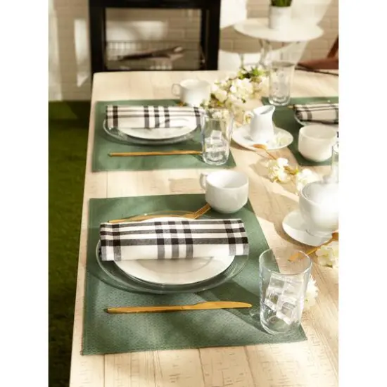 Artichoke Tonal Lattice Print OutdoorPlacemat (Set of 6) {6}