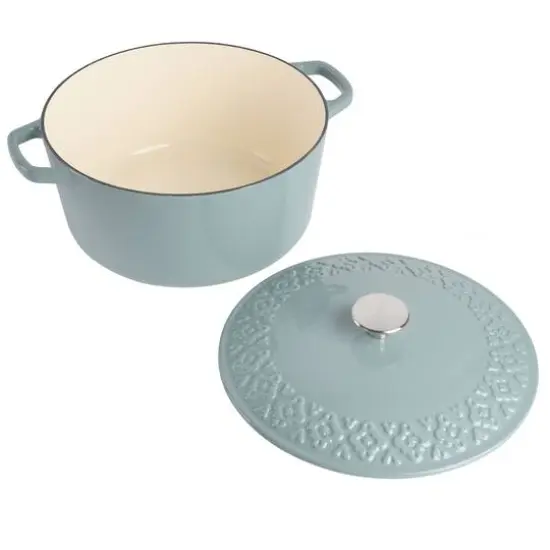 Spice By Tia Mowry Savory Saffron 6qt. Enameled Cast Iron Dutch Oven with Lid Mint {10}