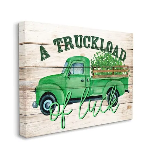 Stupell Industries Truckload Of Luck St Patrick's Day Farmhouse Canvas Wall Art {4}