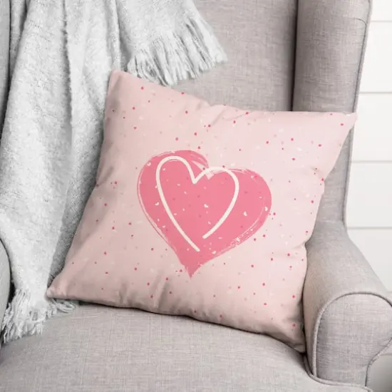 Speckled Heart Pattern 18" x 18" Indoor / Outdoor Pillow {3}