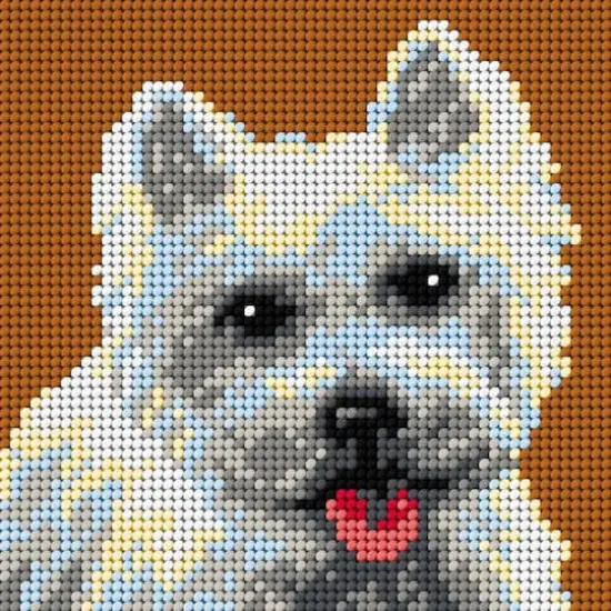 Orchidea West Highland White Terrier Gobelin Canvas Cross Stitch Kit {1}