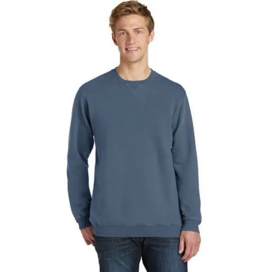 Port & Company&reg; Beach Wash&reg; Garment-Dyed Sweatshirt Denim Blue {4}