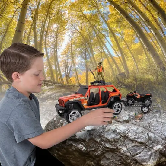 NKOK RealTree® Jeep® Wrangler Unlimited 1:18 Scale 10 Piece Duck Hunting Playset {4}