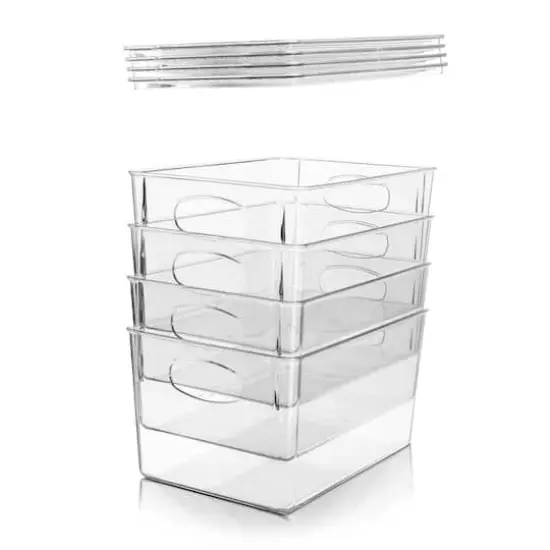 Sorbus Clear Storage Bins with Lids, 4ct. {6}