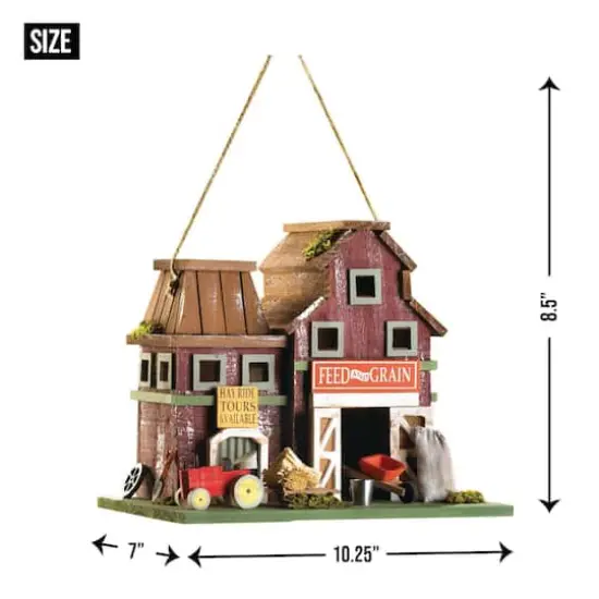 10.25" Rustic Farmstead Birdhouse {7}