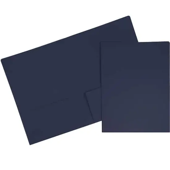 JAM Paper Premium Matte 2-Pocket Folders, 6ct. Navy Blue {1}