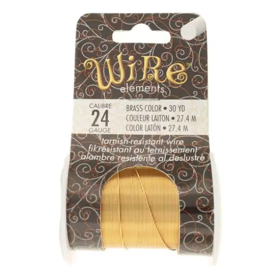 The Beadsmith&reg; Wire&trade; Elements 24 Gauge Tarnish-Resistant Wire Brass {1}