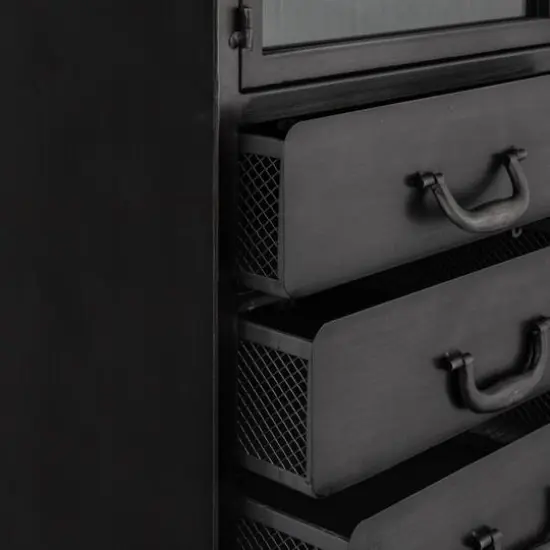 Hello Honey&reg; 35.5" 3-Drawer Metal Cabinet Black {9}