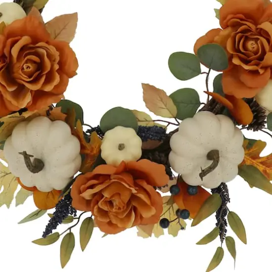 24" Peony & Pumpkin Wreath by Ashland&reg; {3}