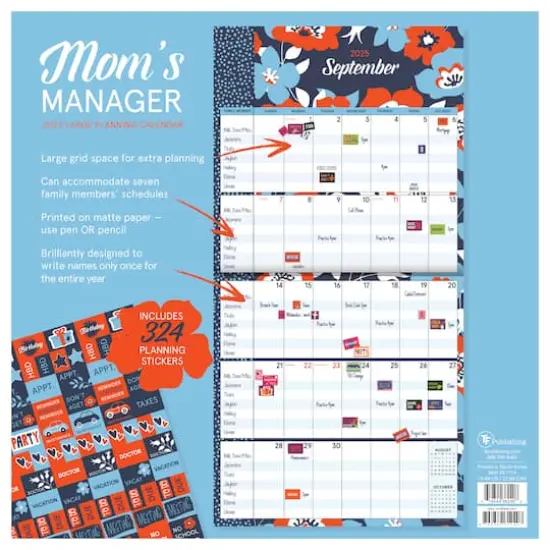 TF Publishing 2025 Mom's Manager Wall Calendar {3}