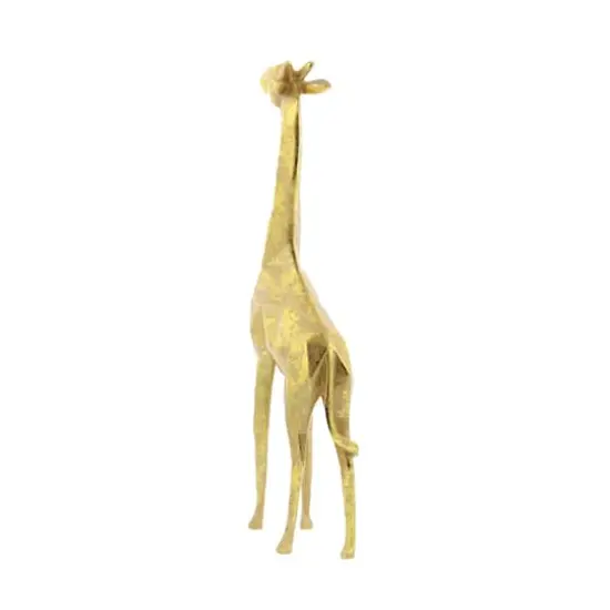 CosmoLiving by Cosmopolitan Gold Polystone Modern Giraffe Sculpture Set {5}