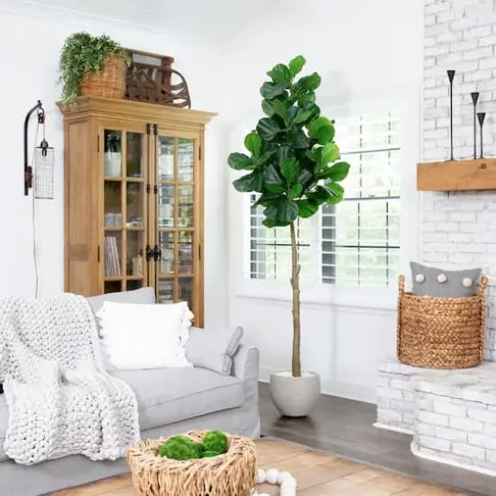 8ft. Artificial Fiddle Leaf Fig Tree {5}