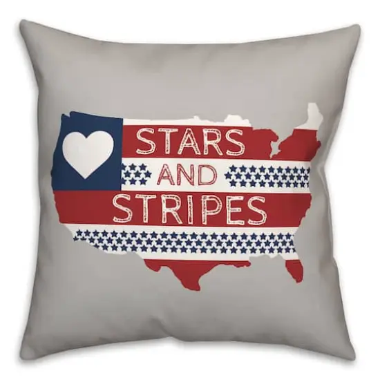 Stars and Stripes Throw Pillow {1}