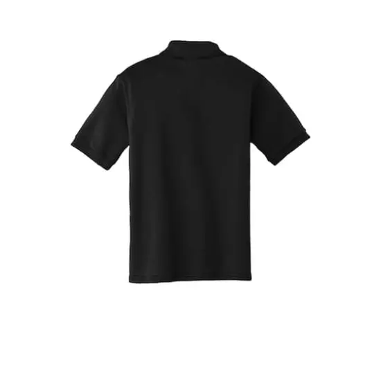 Port & Company&reg; Youth Core Blend Jersey Knit Polo Jet Black {5}