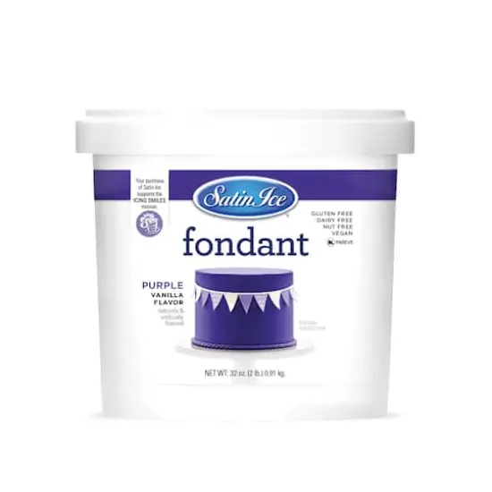Satin Ice&trade; Vanilla Fondant, 2lb. Purple {1}