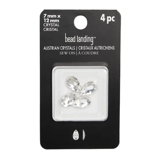 12mm Teardrop Sew-On Austrian Crystals by Bead Landing™, 4ct. {5}