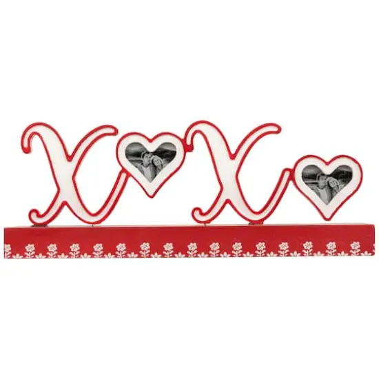 12" Valentine's Day Heart & Floral "XOXO" Photo Frame  {1}