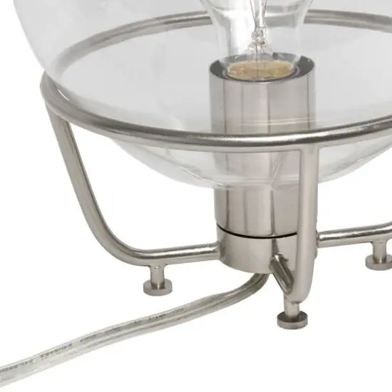 Lalia Home 10" Old World Globe Glass Table Lamp Brushed Nickel {8}