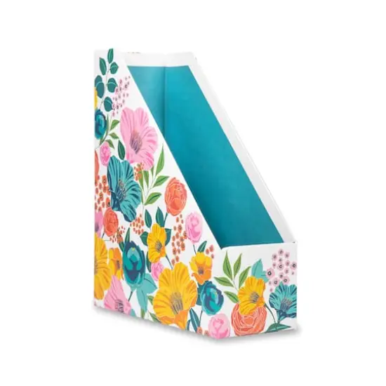 Steel Mill & Co.&reg; Garden Blooms Cream Magazine Holder Set {1}