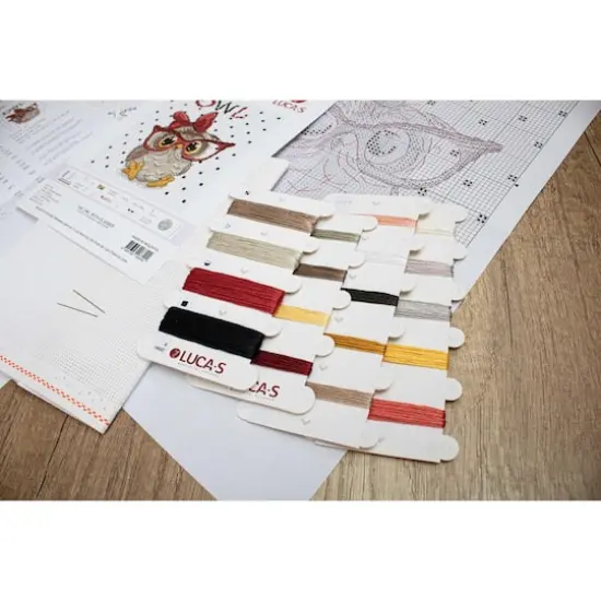 Luca-S The Owl with Glasses Counted Cross Stitch Kit {7}
