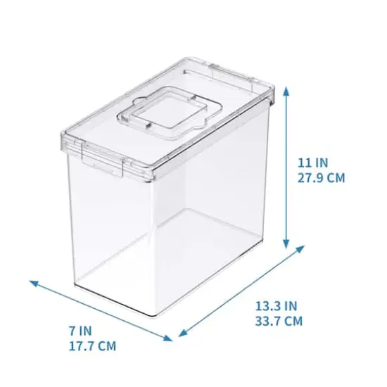 Clear Letter File Storage Case with Top Handle by Simply Tidy&reg; {5}