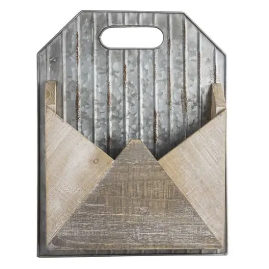 Galvanized Metal & Wood Envelope Wall Organizer {7}