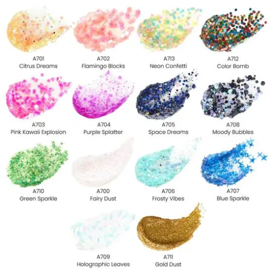 Arteza&reg; Chunky Glitter Acrylic Craft Paint Set {3}