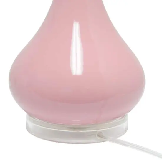 Lalia Home 26" Droplet Table Lamp with Fabric Shade Rose Pink {8}