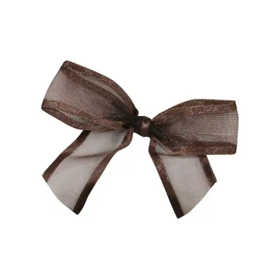 JAM Paper 7/8" Sheer Satin Edge Twist Tie Bows, 100ct. Chocolate Brown {1}