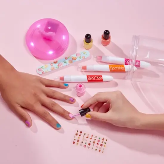 Bright Stripes Sparkle LED Glow Spa Pink Butterfly Activity Jar {5}