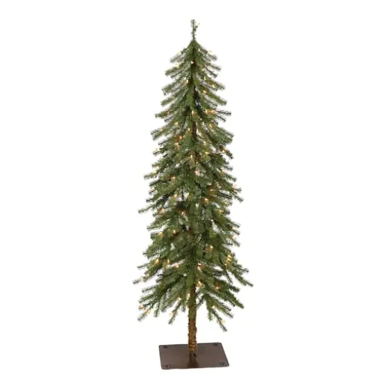 6ft. Pre-Lit Alpine Artificial Christmas Tree, Clear Lights {1}