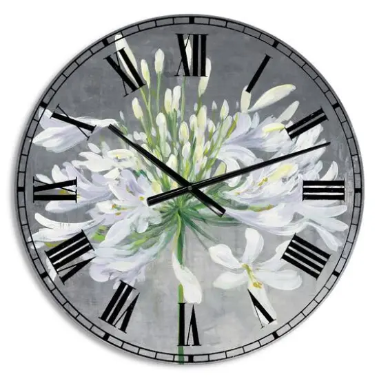 Designart 'Flower Cleome Splash I Traditional Wall Clock {1}