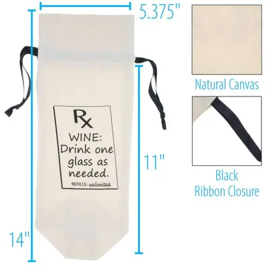 Personality Case&trade; Prescription Wine Canvas Wine Bag {5}