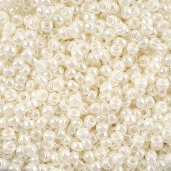 John Bead 11/0 Miyuki Glass Seed Beads, 13g Ivory Pearl Ceylon {1}