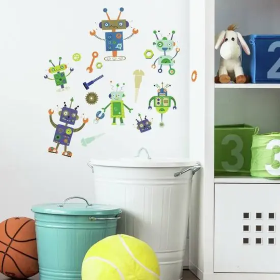 RoomMates Robots Peel & Stick Wall Decals {5}